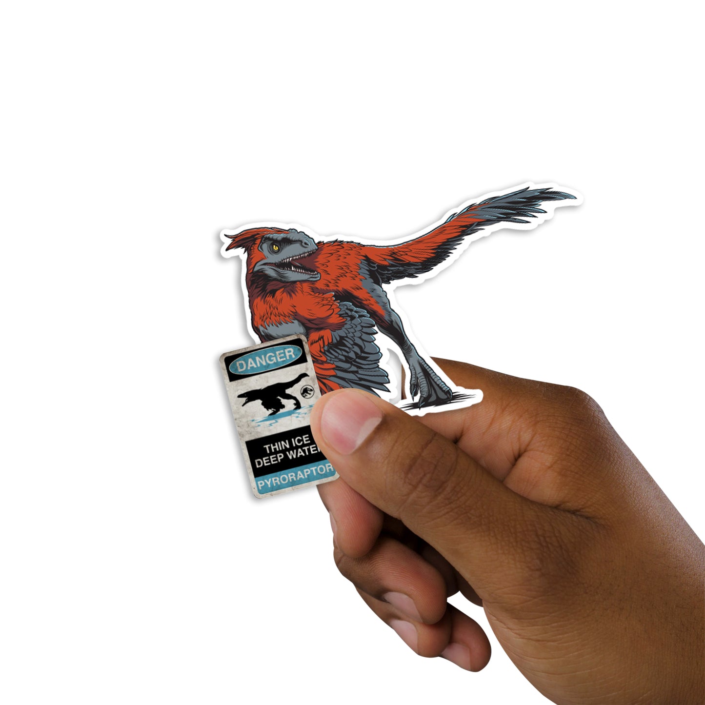 Sheet of 5 -Jurassic World Dominion: Pyroraptor Minis        - Officially Licensed NBC Universal Removable     Adhesive Decal