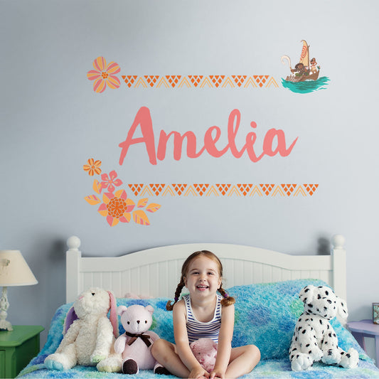 Moana: Script Personalized Name - Officially Licensed Disney Transfer Decal