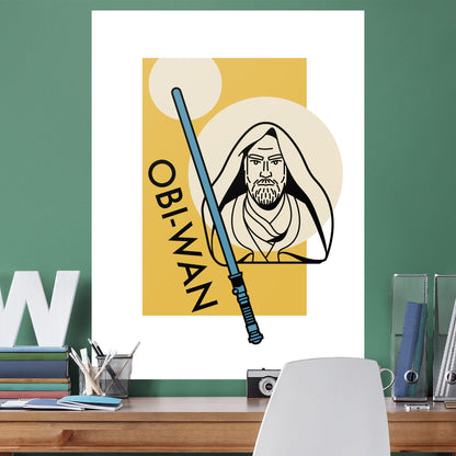 Obi-Wan Kenobi: Obi-Wan Kenobi Obi-Wan Geometric Poster - Officially Licensed Star Wars Removable Adhesive Decal