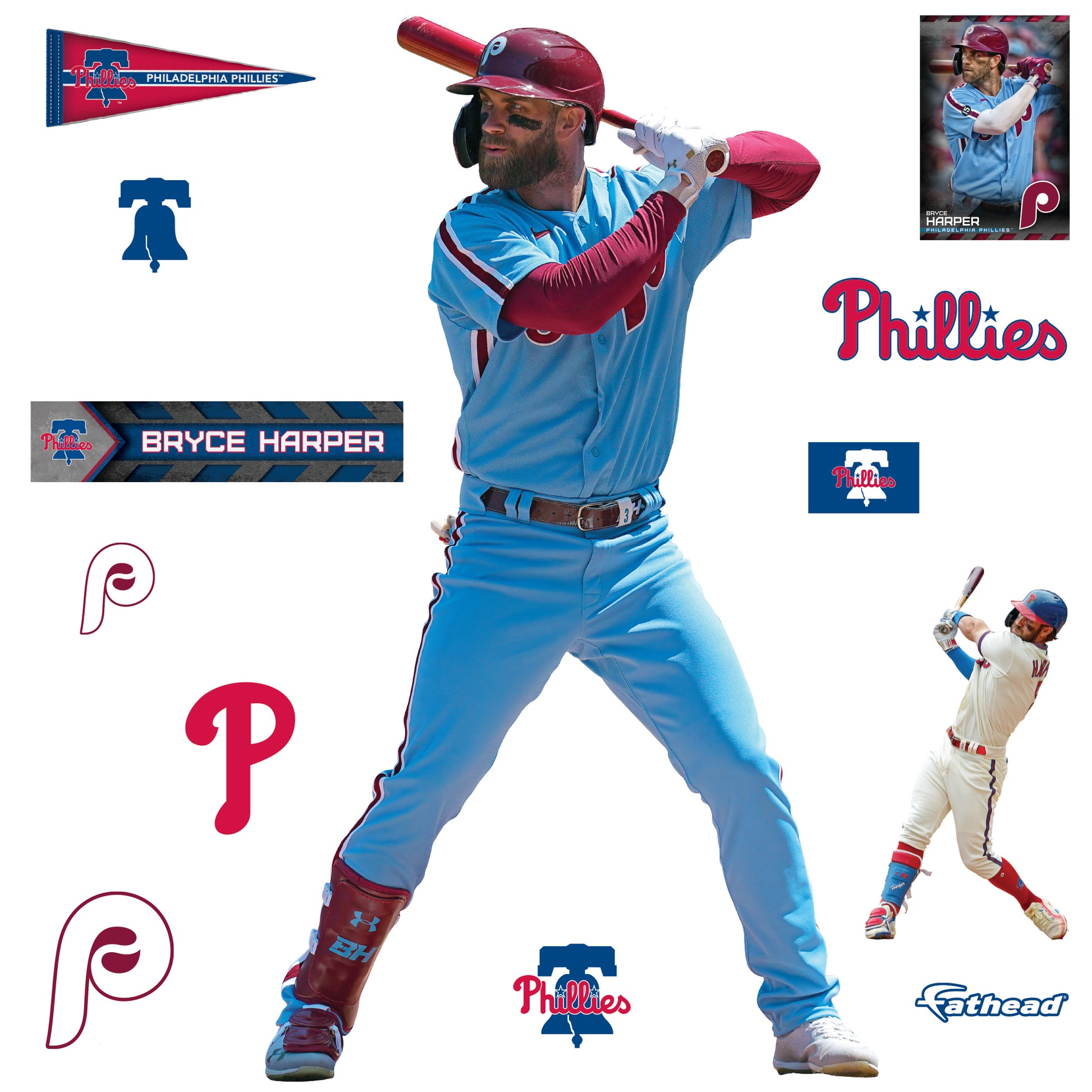 Philadelphia Phillies: Bryce Harper 2022 Throwback - Officially Licens –  Fathead