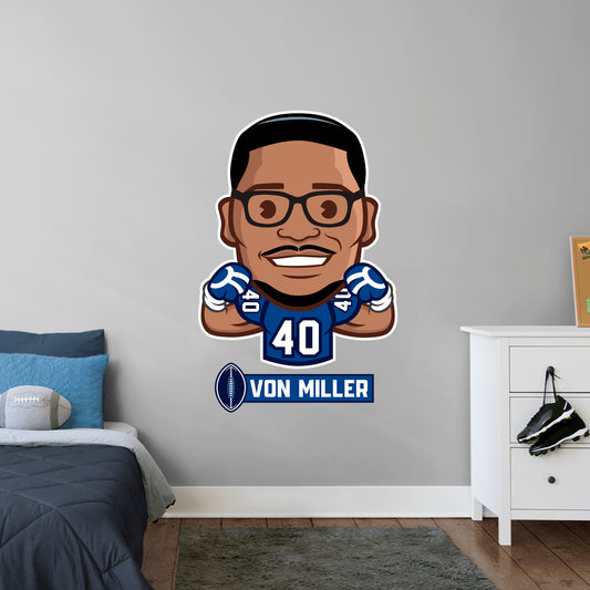 Buffalo Bills: Von Miller 2022 Emoji        - Officially Licensed NFLPA Removable     Adhesive Decal