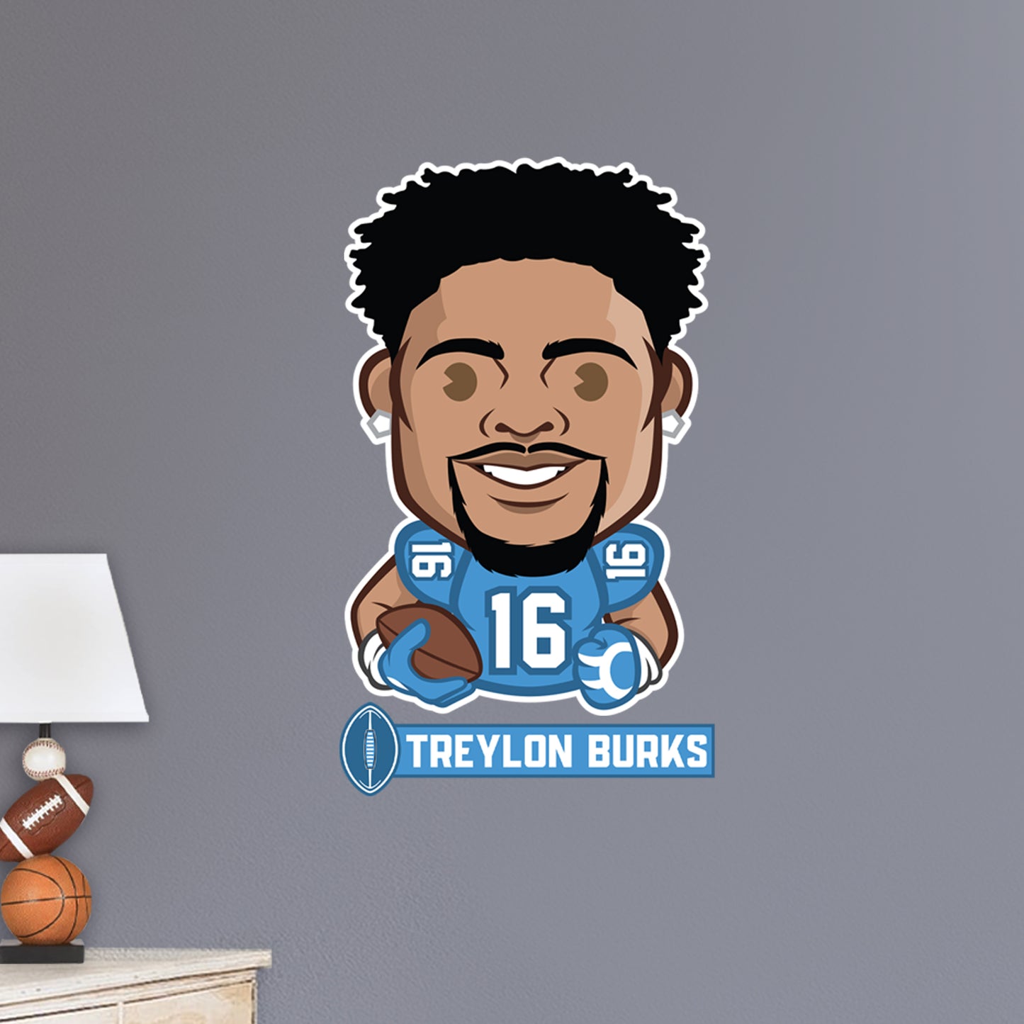 Tennessee Titans: Treylon Burks  Emoji        - Officially Licensed NFLPA Removable     Adhesive Decal