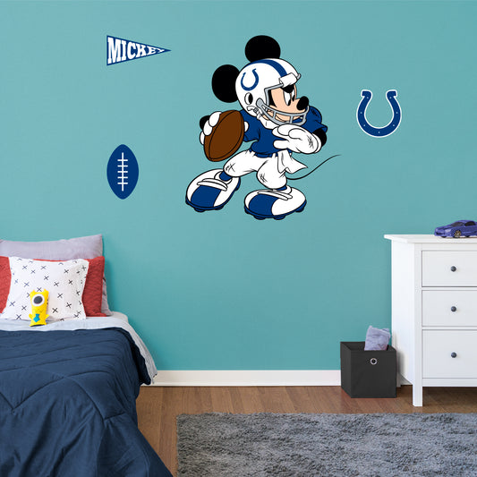 Indianapolis Colts: Mickey Mouse 2021        - Officially Licensed NFL Removable     Adhesive Decal