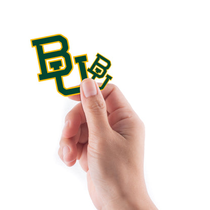 Sheet of 5 -Baylor U: Baylor Bears  Logo Minis        - Officially Licensed NCAA Removable    Adhesive Decal