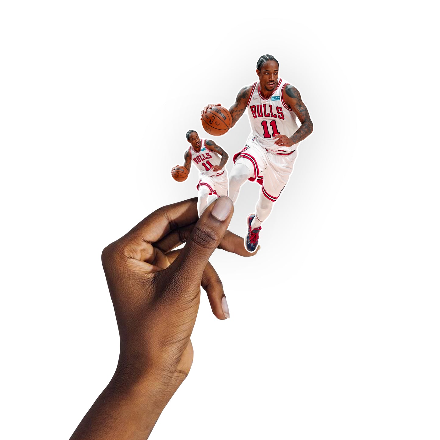Sheet of 5 -Chicago Bulls: DeMar DeRozan 2021 MINIS        - Officially Licensed NBA Removable     Adhesive Decal