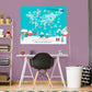 Christmas:  Whole World Calendar Dry Erase        -   Removable     Adhesive Decal