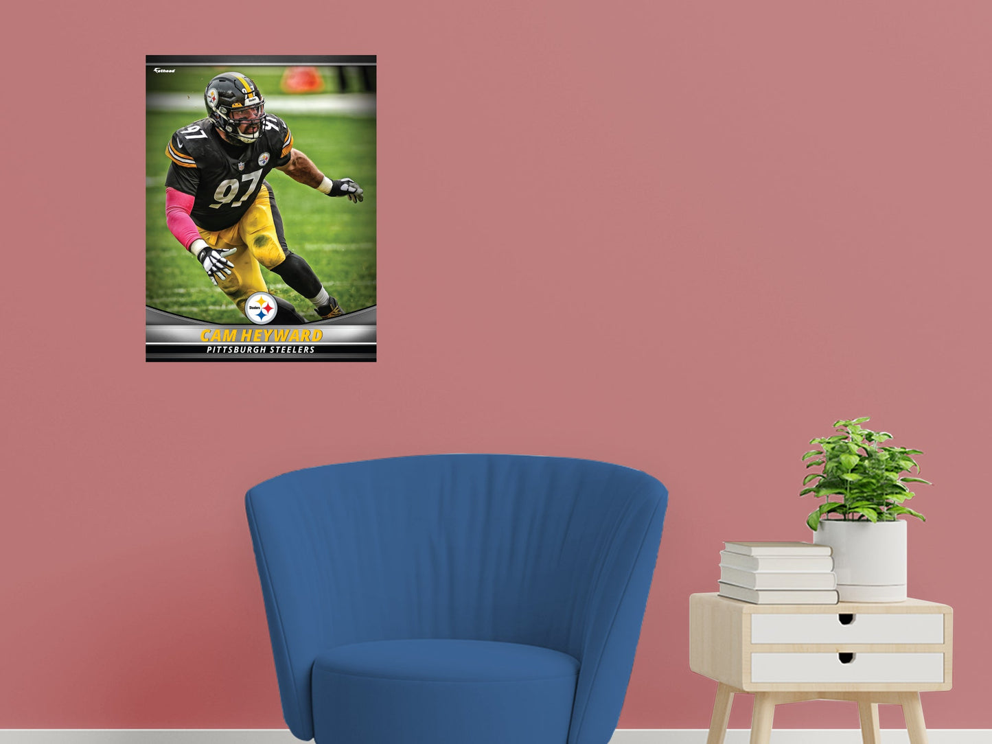 Pittsburgh Steelers: Cam Heyward  GameStar        - Officially Licensed NFL Removable     Adhesive Decal