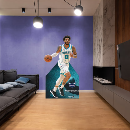 Charlotte Hornets: Miles Bridges   Life-Size   Foam Core Cutout  - Officially Licensed NBA    Stand Out
