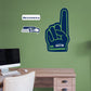Seattle Seahawks: Foam Finger - Officially Licensed NFL Removable Adhesive Decal