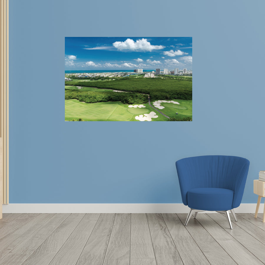 Golf: Golf Course Poster - Removable Adhesive Decal