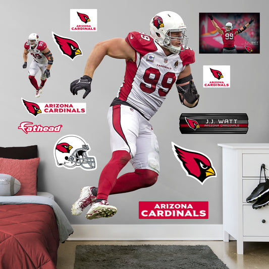 Arizona Cardinals: J.J. Watt 2021        - Officially Licensed NFL Removable     Adhesive Decal