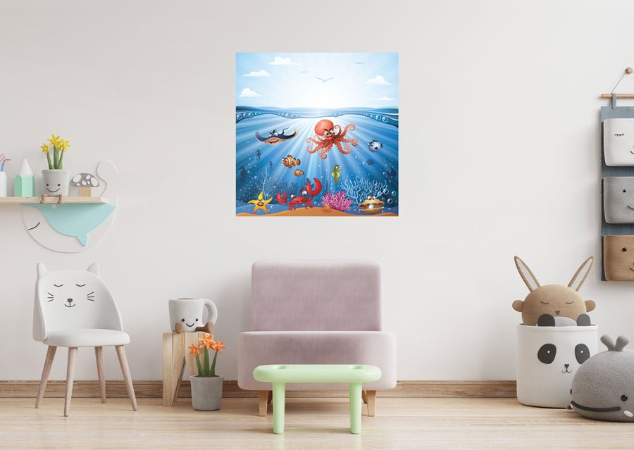 Nursery:  Beauty of the Ocean Mural        -   Removable Wall   Adhesive Decal