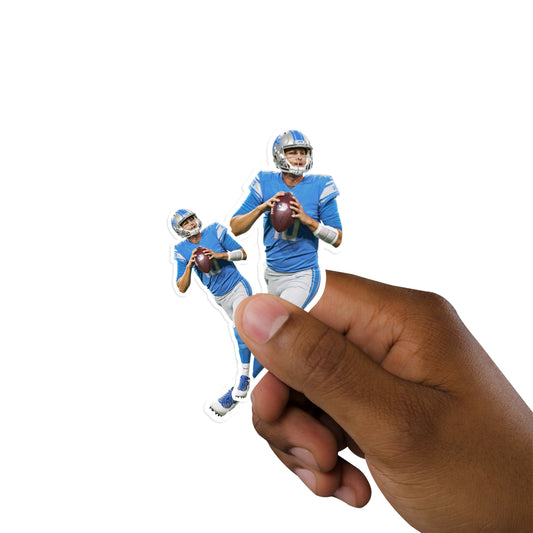 Sheet of 5 -Detroit Lions: Jared Goff  Player MINIS        - Officially Licensed NFL Removable     Adhesive Decal