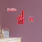 Utah Utes:    Foam Finger        - Officially Licensed NCAA Removable     Adhesive Decal