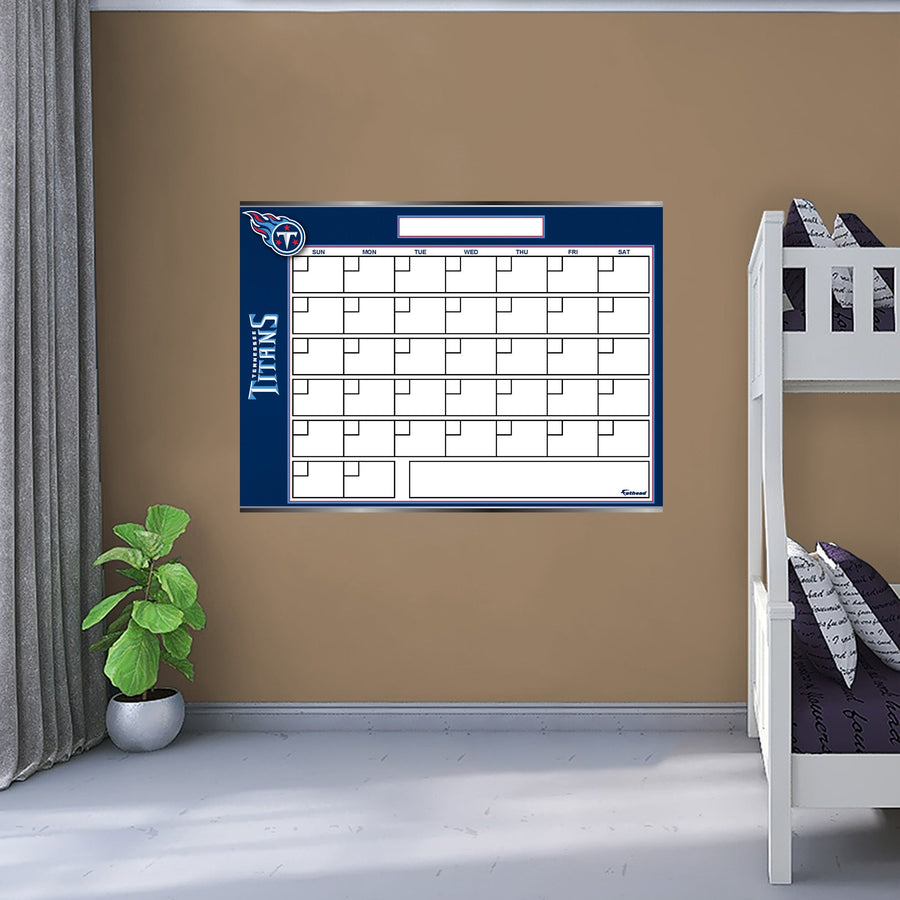 Tennessee Titans - Dry Erase Calendar - Official NFL - Reusable Vinyl Wall Decal