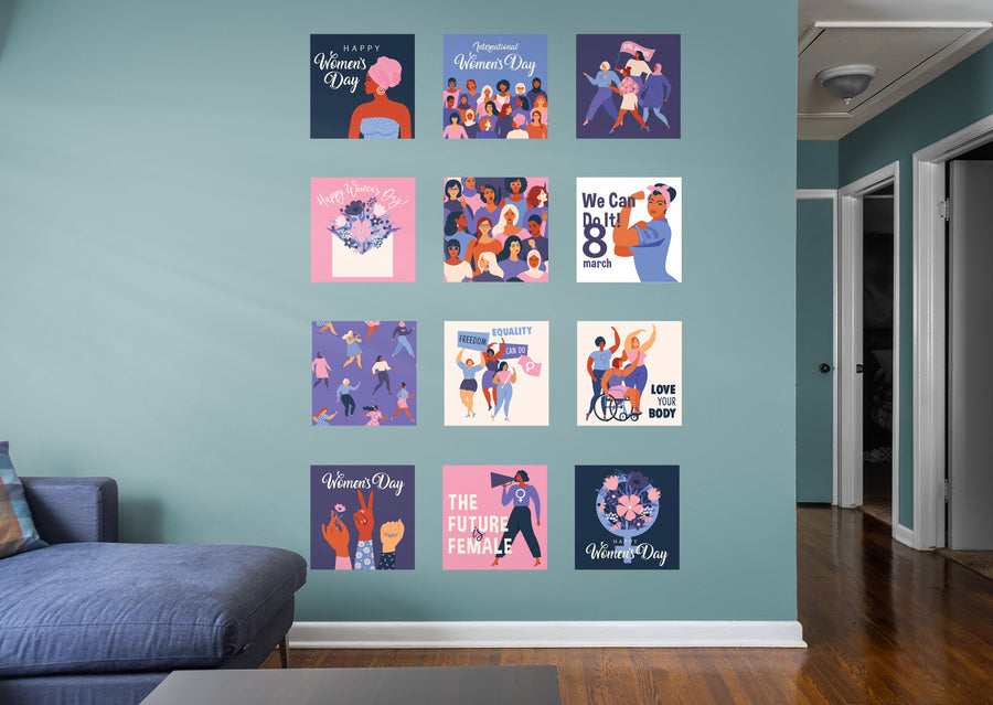 Womens Day Purple COLLECTION  - Removable Wall Decal