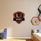 Miami Hurricanes:   Badge Personalized Name        - Officially Licensed NCAA Removable     Adhesive Decal