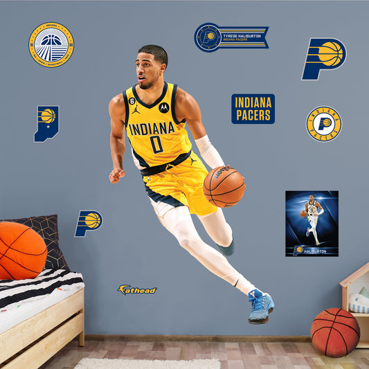 Indiana Pacers: Tyrese Haliburton         - Officially Licensed NBA Removable     Adhesive Decal