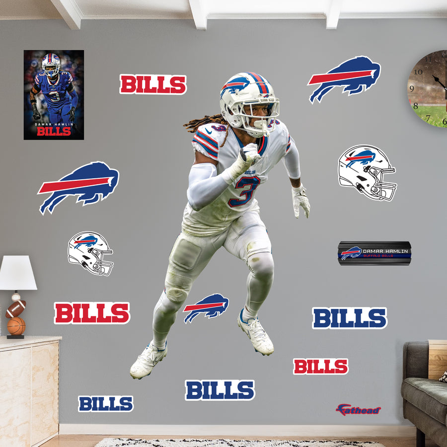 Damar Hamlin - RealBig Collection - Official NFL - Buffalo Bills - Reusable Vinyl Wall Decals