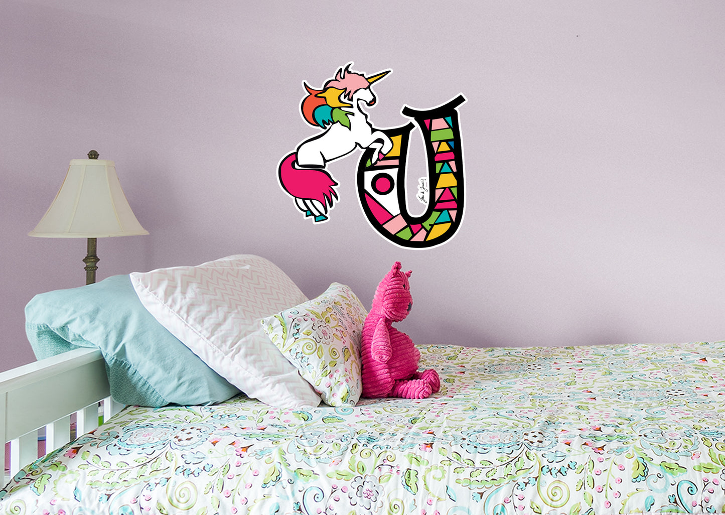 Dream Big Art:  U For Unicorn Icon        - Officially Licensed Juan de Lascurain Removable     Adhesive Decal