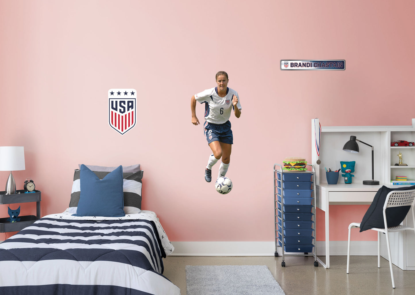 Brandi Chastain RealBig        - Officially Licensed US Soccer Removable Wall   Adhesive Decal