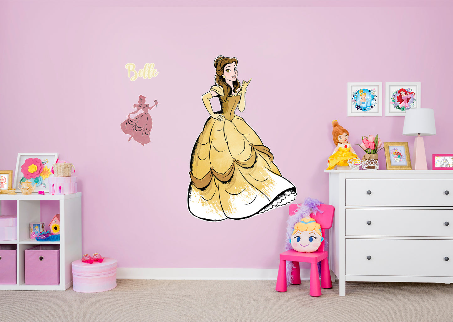 Beauty and the Beast: Belle Modern Storybook        - Officially Licensed Disney Removable Wall   Adhesive Decal