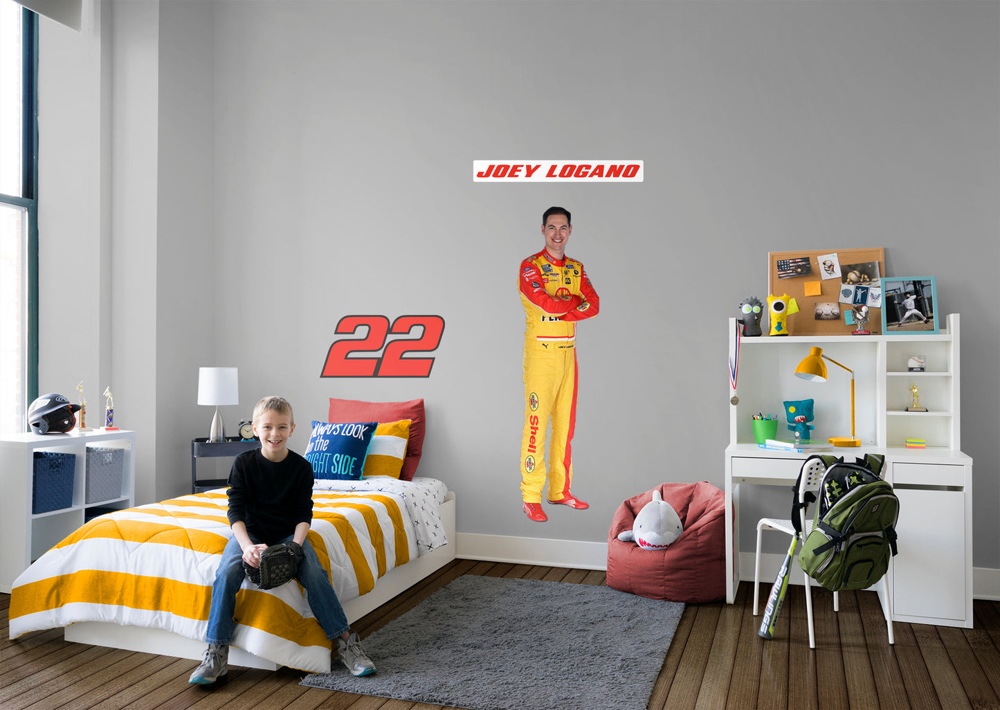 Joey Logano 2021 Driver        - Officially Licensed NASCAR Removable Wall   Adhesive Decal