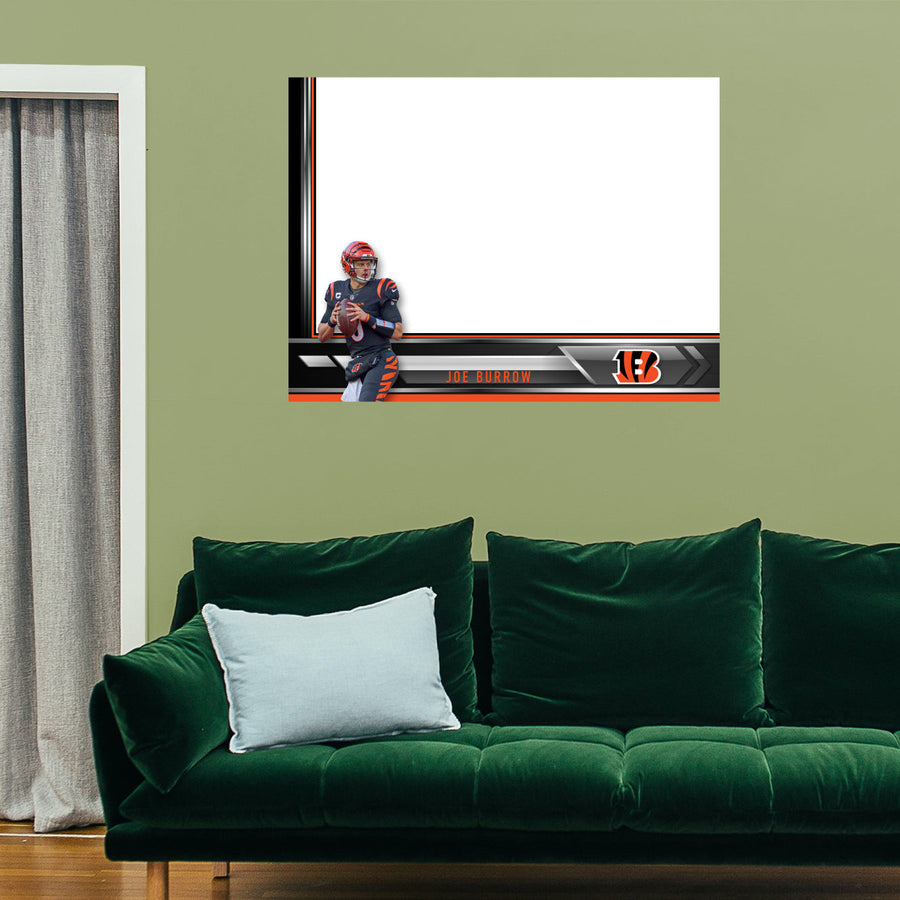 Cincinnati Bengals - Joe Burrow - Dry Erase Whiteboard - Official NFL - Reusable Vinyl Wall Decal