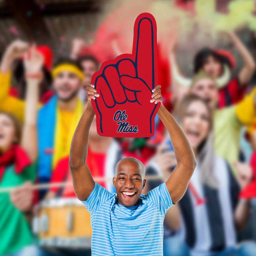 Foam Finger - Big Head - Official NCAA - Ole Miss Rebels - Foam Core Cutout