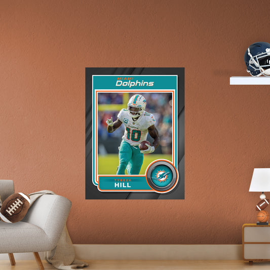 Miami Dolphins: Tyreek Hill  Poster        - Officially Licensed NFL Removable     Adhesive Decal