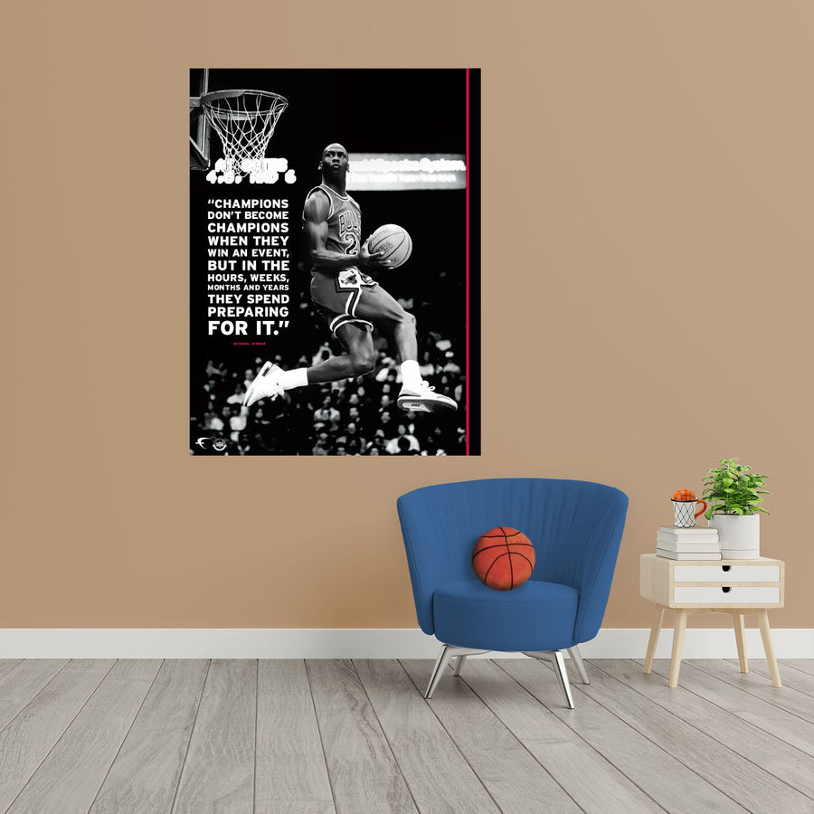 Michael Jordan - Inspirational - Peel & Stick Poster - Official NBA - Chicago Bulls - Reusable Vinyl Wall Decal #1