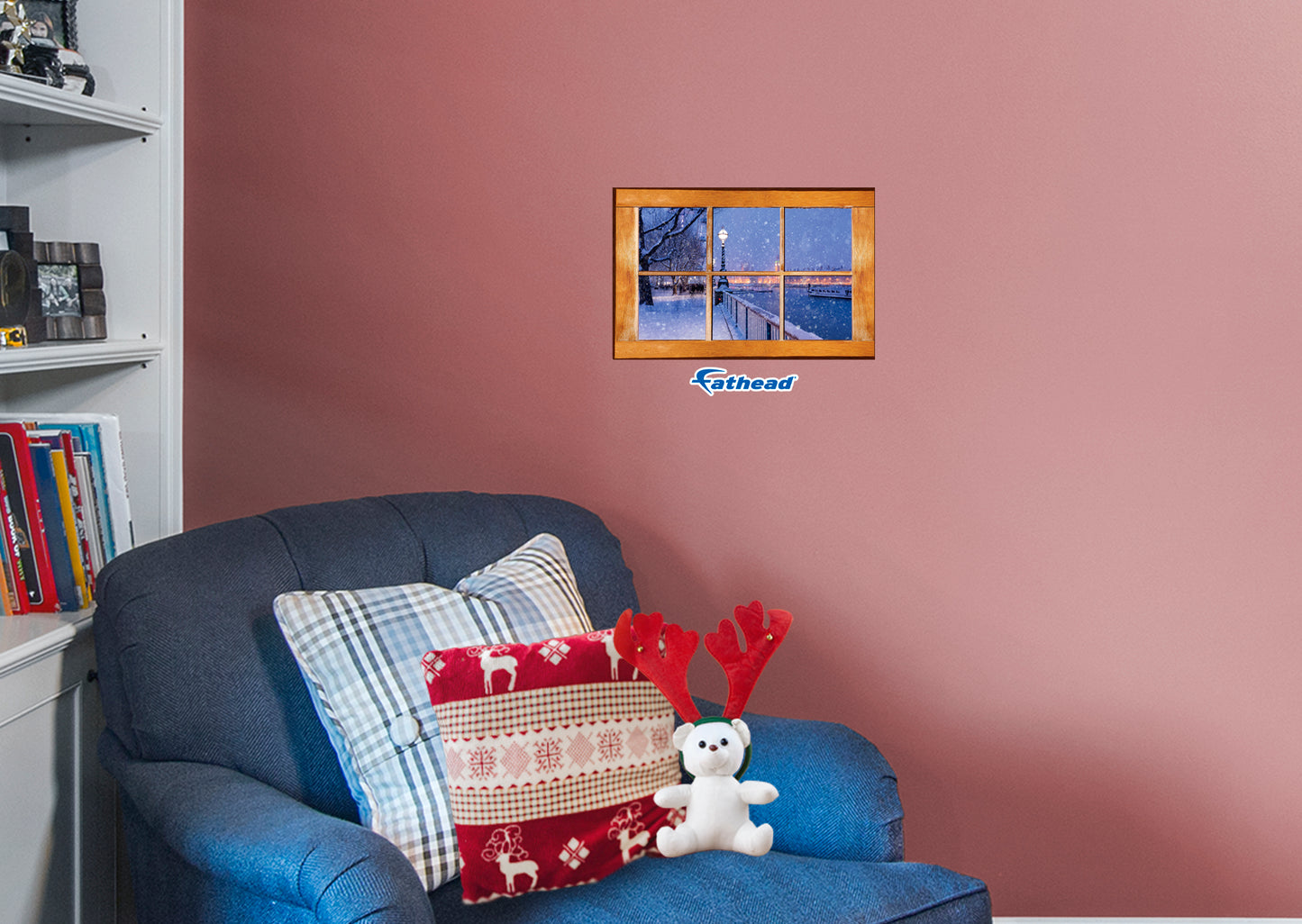 Christmas:  Winter in London Instant Windows        -   Removable     Adhesive Decal