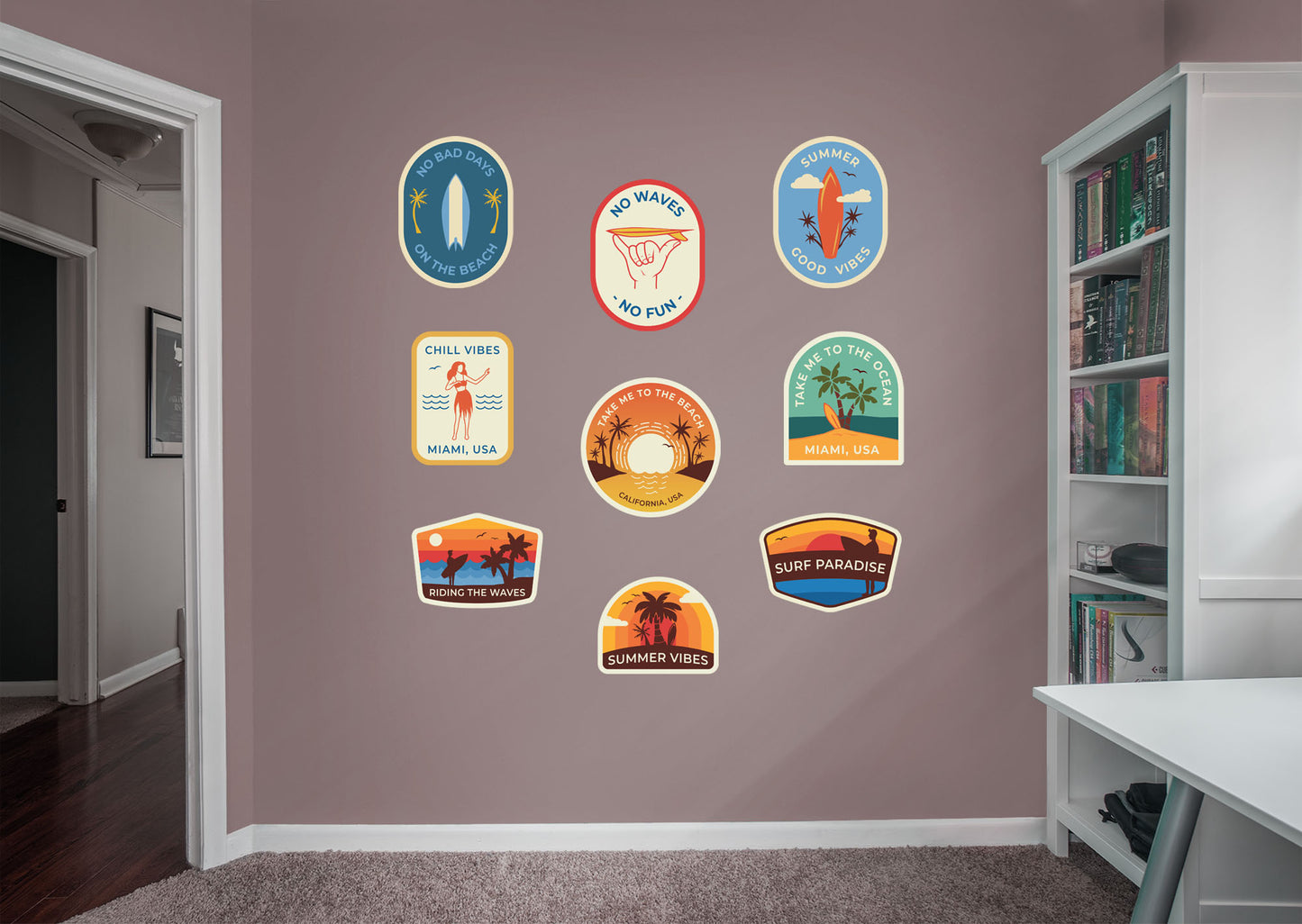 Seasons Decor:  Summer Take me to the beach Collection        -   Removable Wall   Adhesive Decal