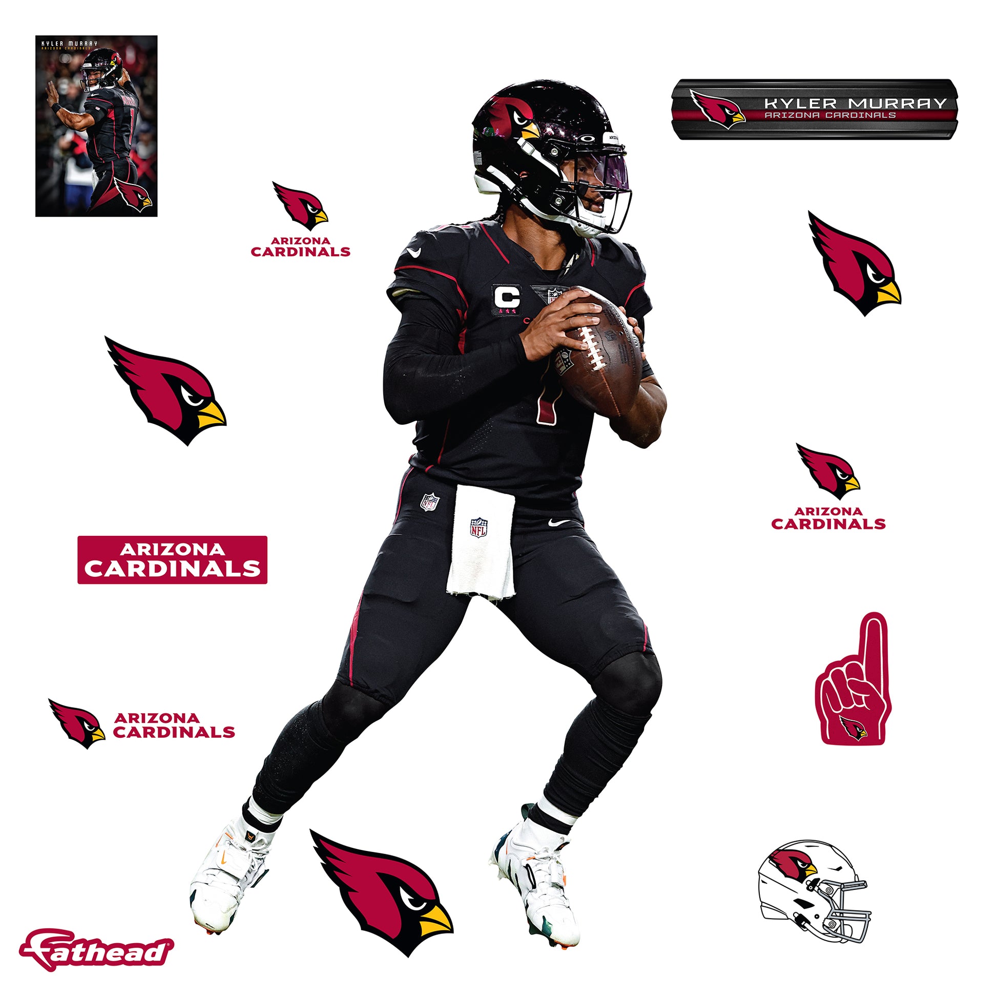 Arizona Cardinals: Kyler Murray 2022 Black Uniform - Officially