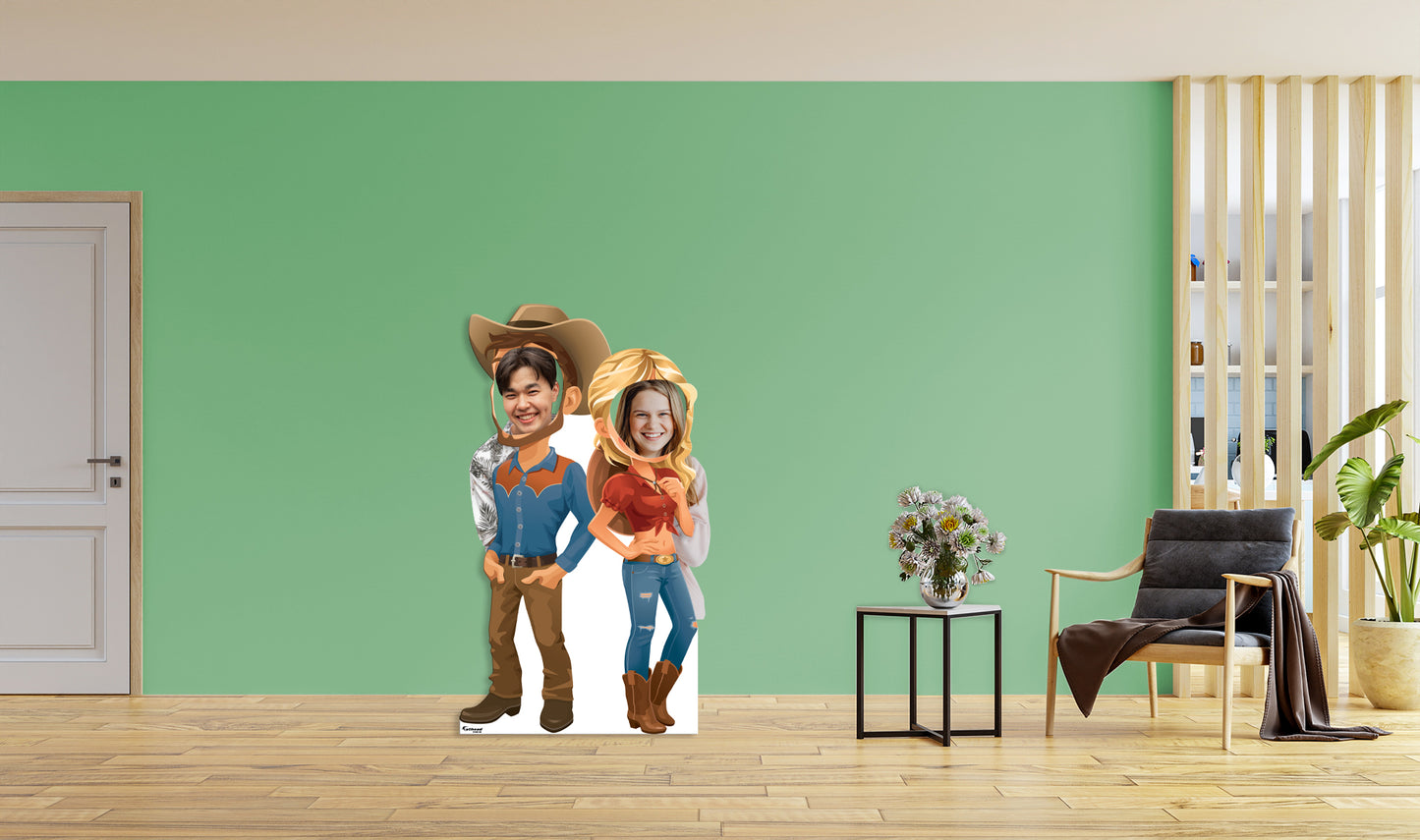 Cowboy: Cowboy and Cowgirl Stand In   Foam Core Cutout  -      Stand Out