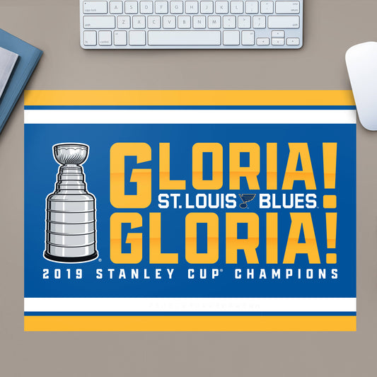St. Louis Blues: 'Gloria!' 2019 Stanley Cup Champions Logo - Officially Licensed NHL Removable Wall Decal