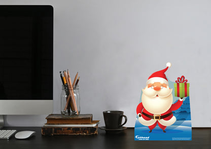 Christmas: Santa Claus with Present  Mini   Cardstock Cutout  -      Stand Out