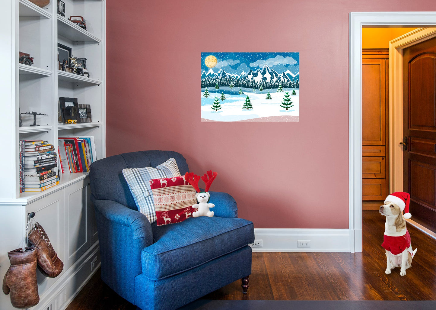 Christmas: Cheese Moon Poster - Removable Adhesive Decal