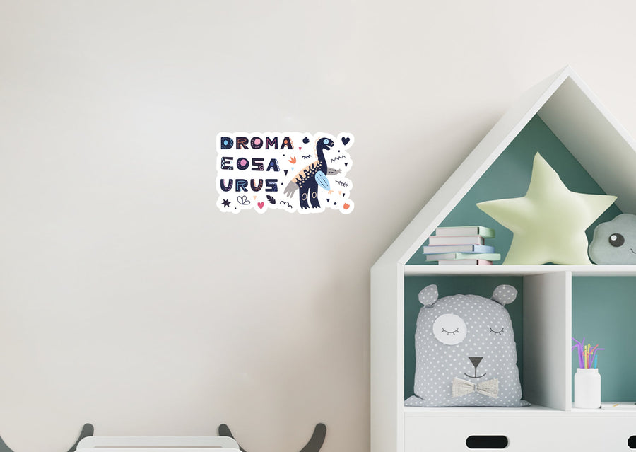 Dinosaurs: Dromaeosaurus Icon        -   Removable Wall   Adhesive Decal