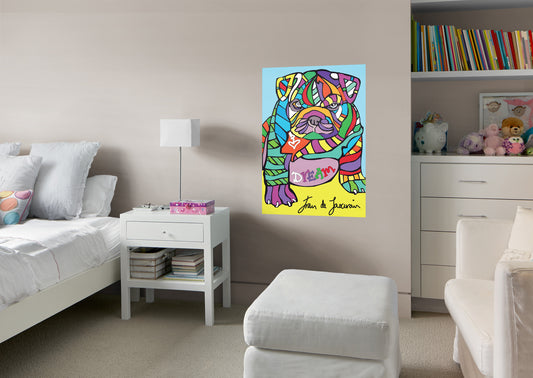 Dream Big Art:  Mad Dog Mural        - Officially Licensed Juan de Lascurain Removable Wall   Adhesive Decal