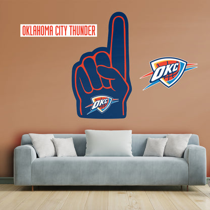 Oklahoma City Thunder:  2022  Foam Finger        - Officially Licensed NBA Removable     Adhesive Decal