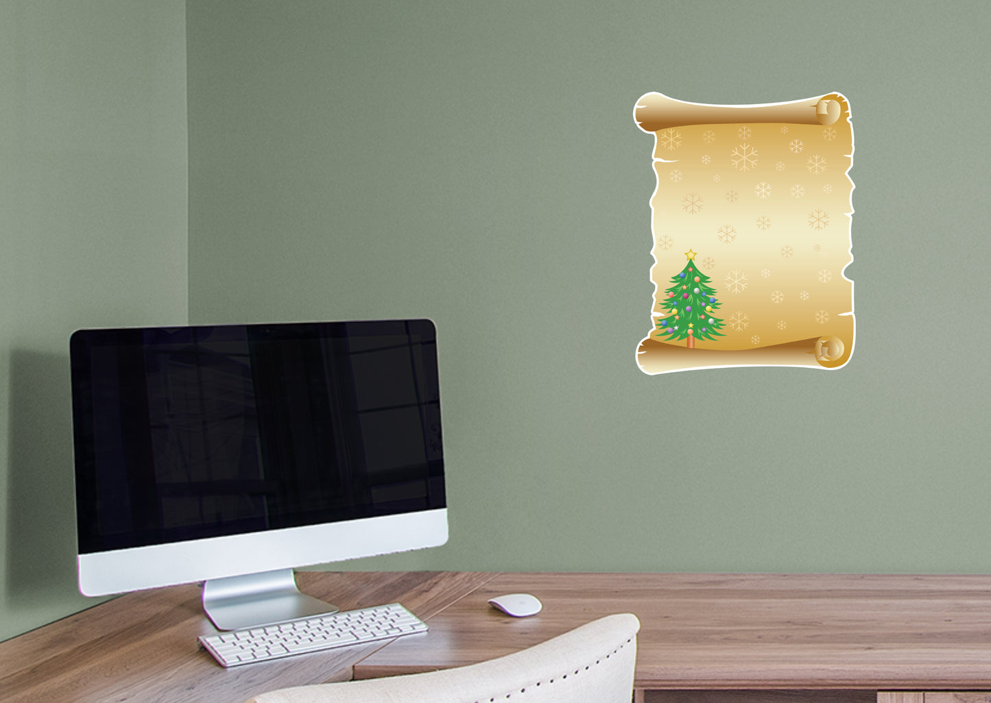 Christmas:  Little Tree Dry Erase        -   Removable     Adhesive Decal