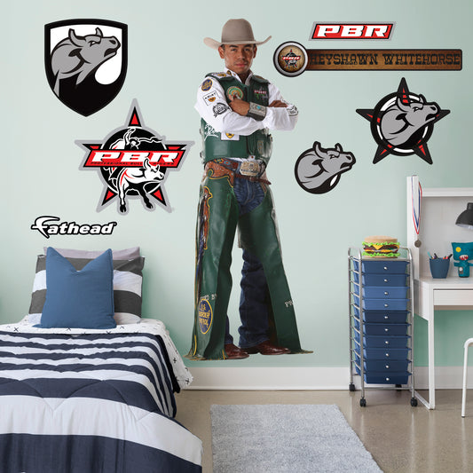 PBR: Keyshawn Whitehorse RealBig        - Officially Licensed Pro Bull Riding Removable     Adhesive Decal