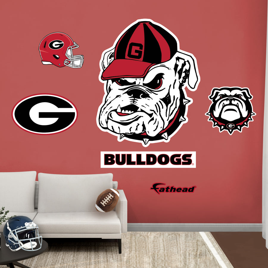 Georgia Bulldogs - RealBig Classic Logo Collection - Official NCAA - Reusable Vinyl Wall Decals