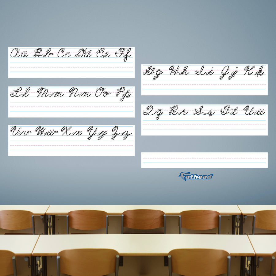 Handwriting Guide: Cursive - Removable Dry Erase Vinyl Decal