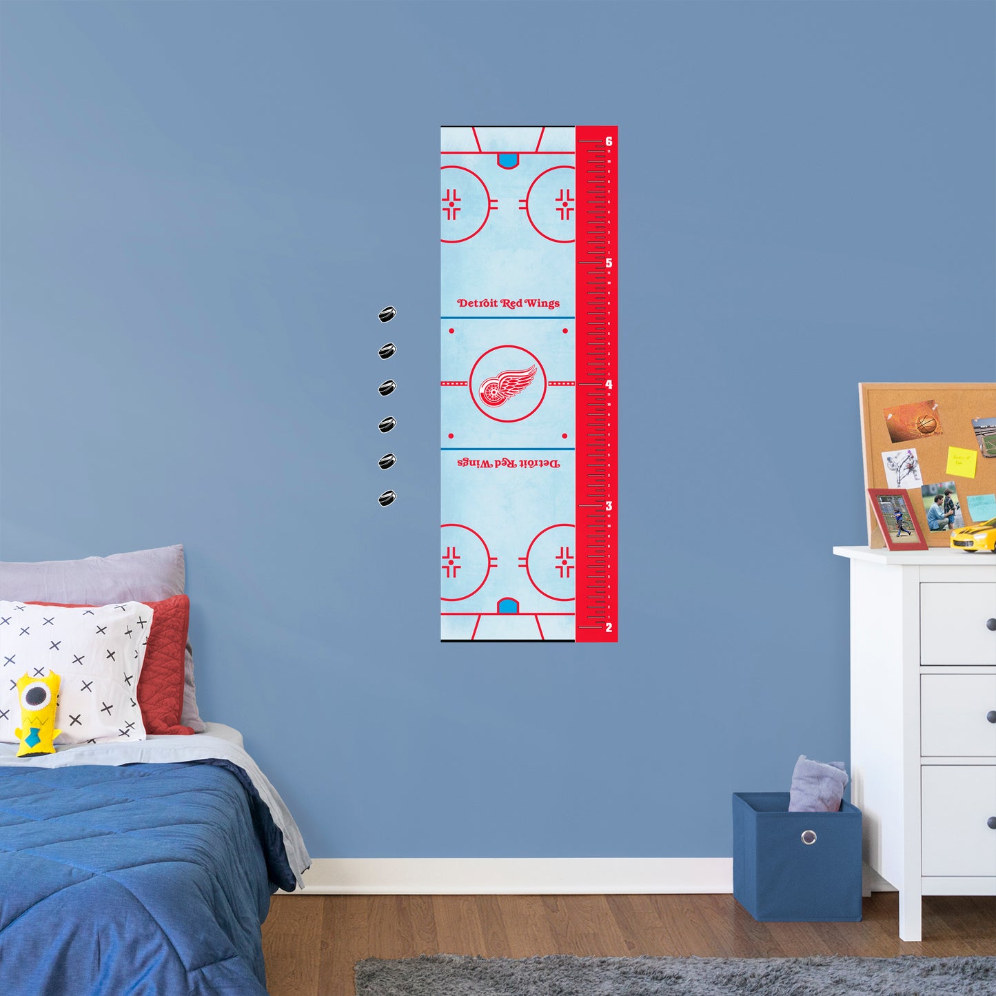 Detroit Red Wings: Rink Growth Chart - Officially Licensed NHL Removable Wall Graphic