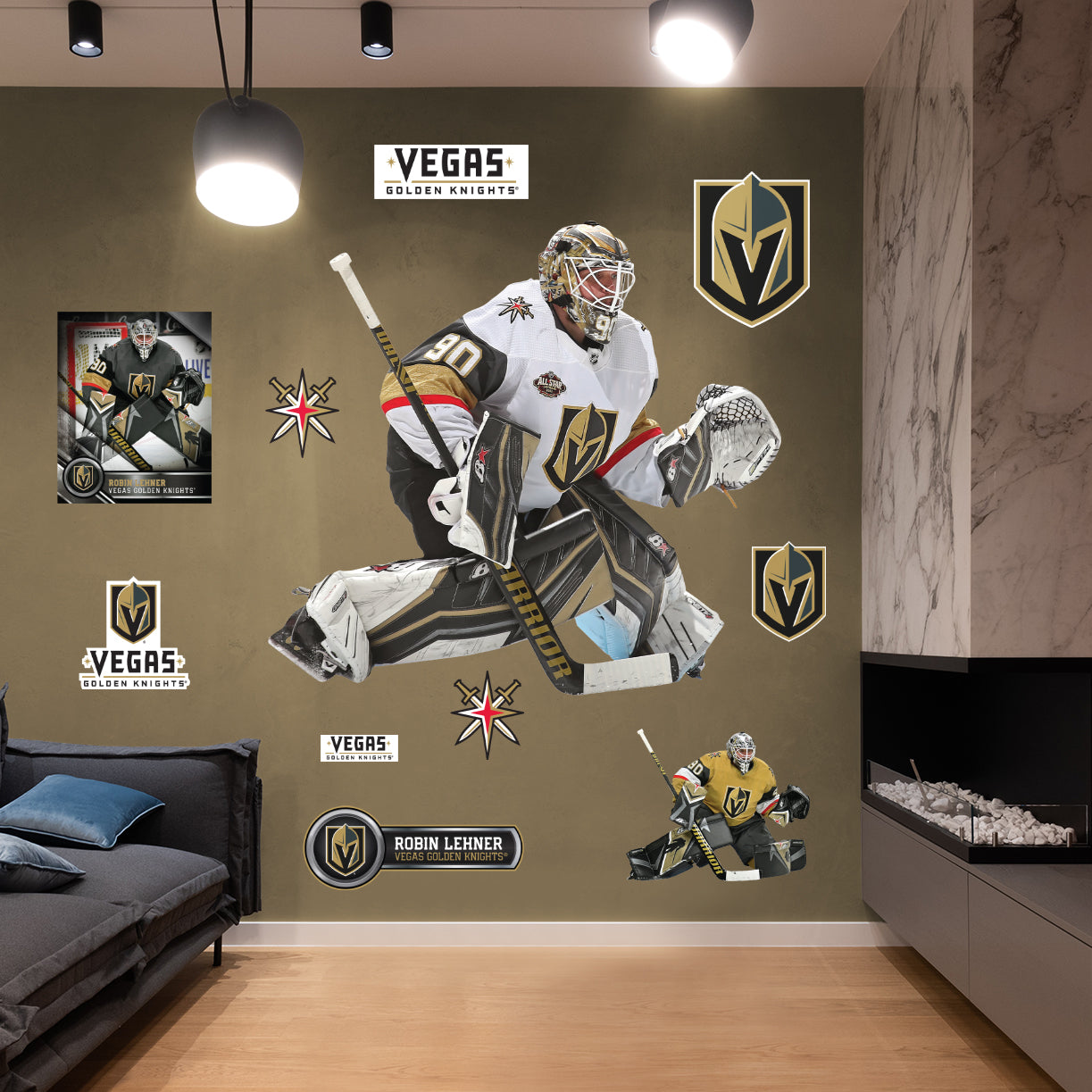 Vegas Golden Knights: Robin Lehner 2021        - Officially Licensed NHL Removable     Adhesive Decal