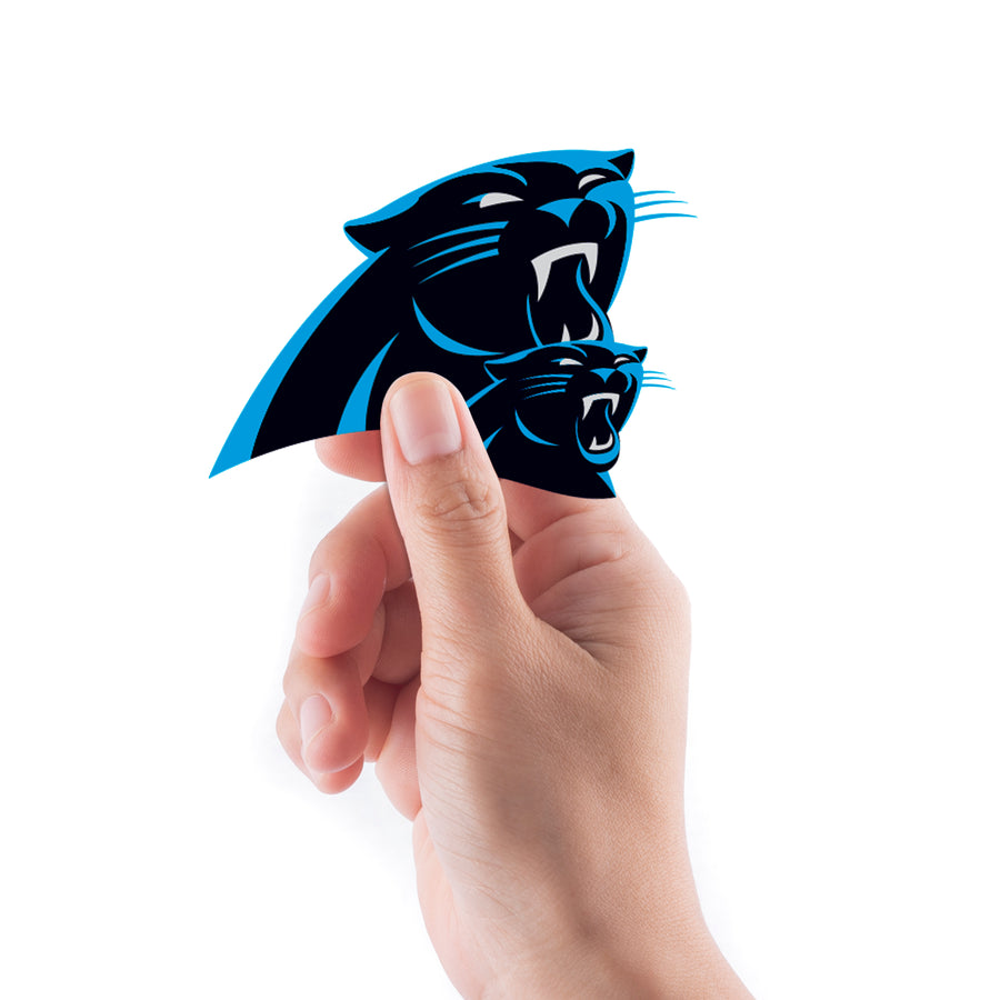 Carolina Panthers - 5 Logo Minis (Mixed Sizes) - Official NFL - Reusable Vinyl Decals