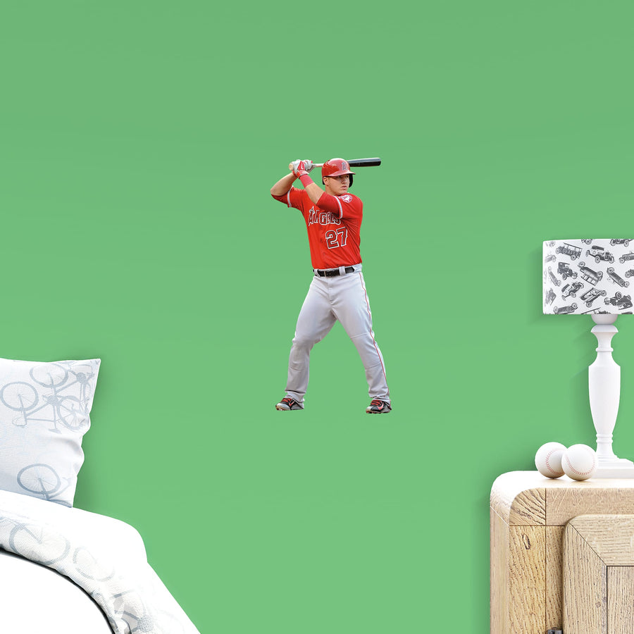Mike Trout - RealBig Away Collection - Official MLB - Los Angeles Angels - Reusable Vinyl Wall Decals