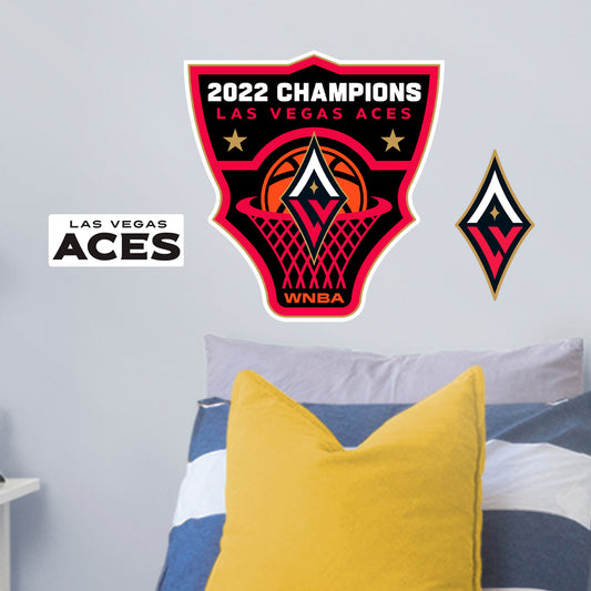 Las Vegas Aces:  2022 Champions Logo        - Officially Licensed WNBA Removable     Adhesive Decal
